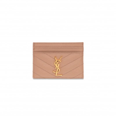 YSL CASSANDRE MATELASSÉ CARD CASE IN GRAIN DE POUDRE LEATHER 423291BOW019830 (10.5*7.5*0.5cm)